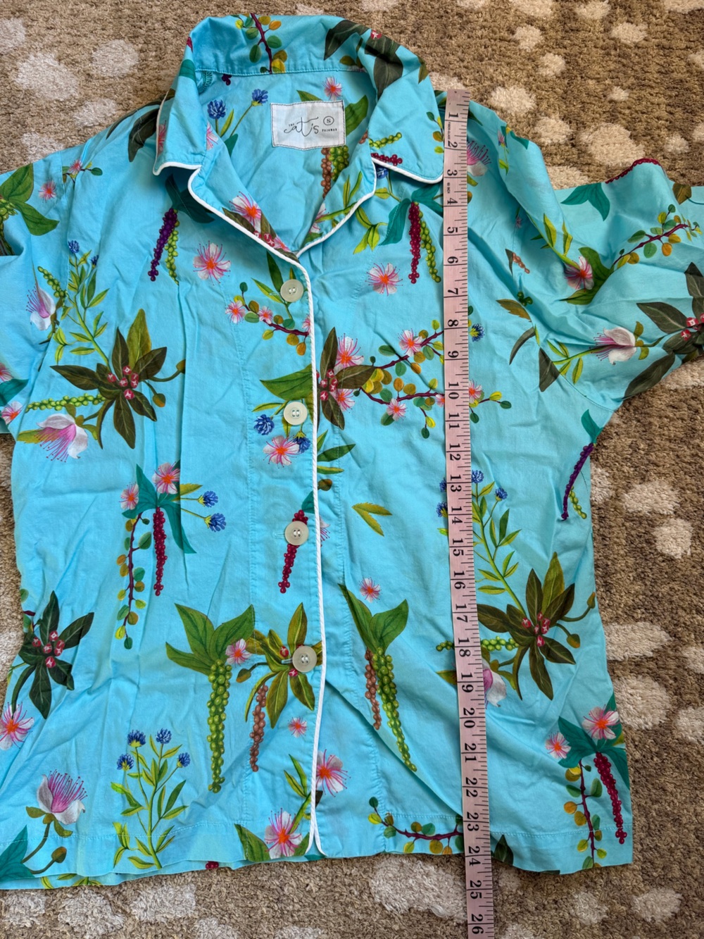The Cat’s Pajama Set-Blue Botanical Small - Picture 5 of 10